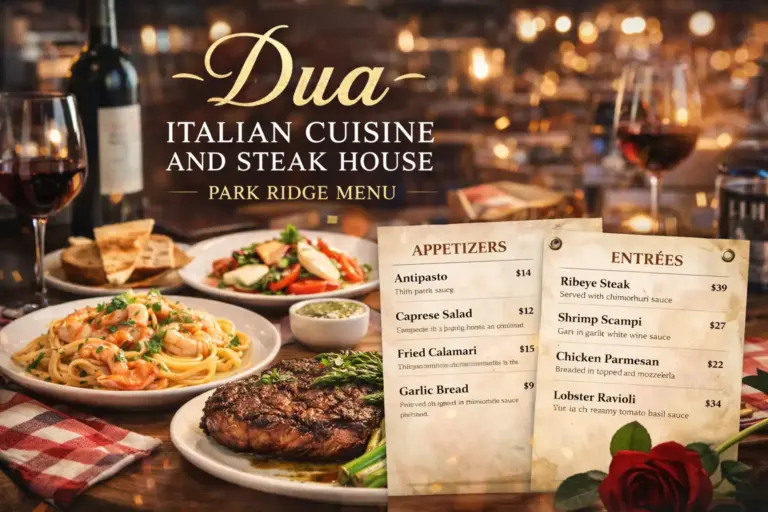 Dua Italian Cuisine And Steak House Park Ridge Menu