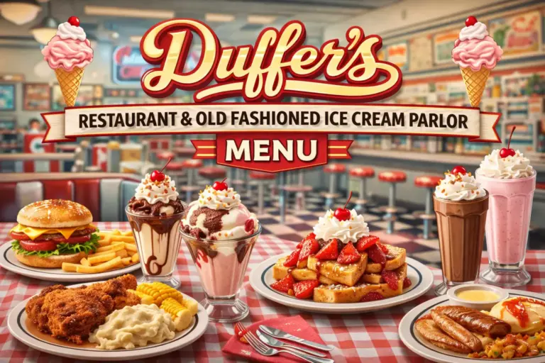 Duffer's Restaurant & Old Fashioned Ice Cream Parlor Menu