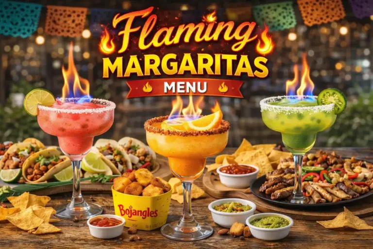 Flaming Margaritas Menu