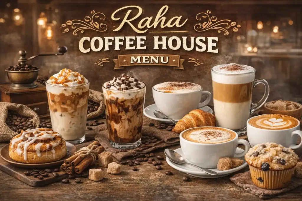 Raha Coffee House Menu