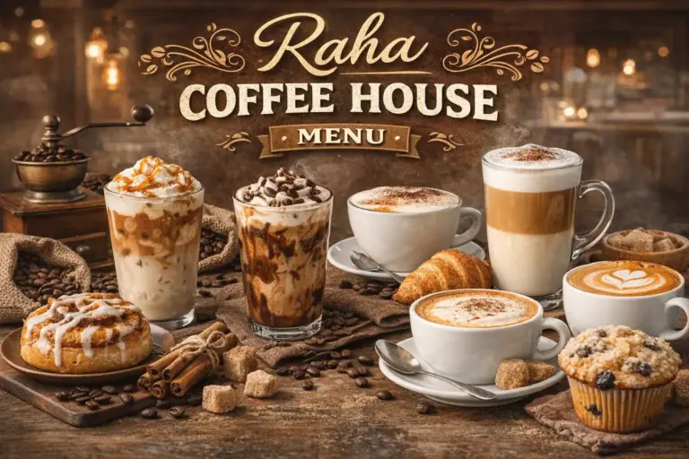Raha Coffee House Menu