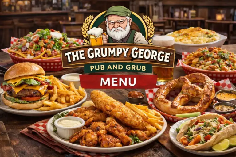 The Grumpy George Pub And Grub Menu